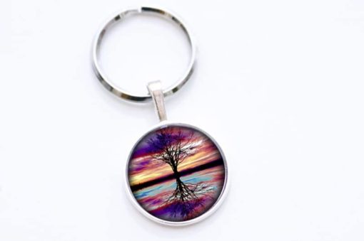 Schlüsselanhänger Regenbogen Baum Lebensbaum