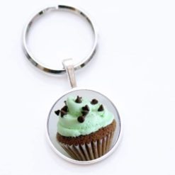 Schlüsselanhänger Cupcake grün