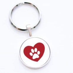 Schlüsselanhänger Herz mit Hundepfote