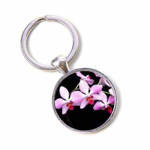 Schlüsselanhänger rosa Orchideen