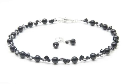 Collier "schwarze Eleganz" - Unikat