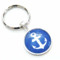 Schlüsselanhänger maritim blauer Anker